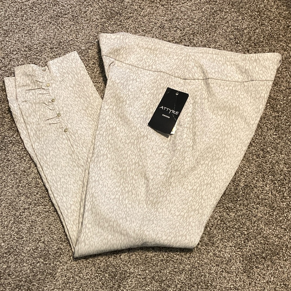 New Attyre Light Beige Textured stretch Trousers